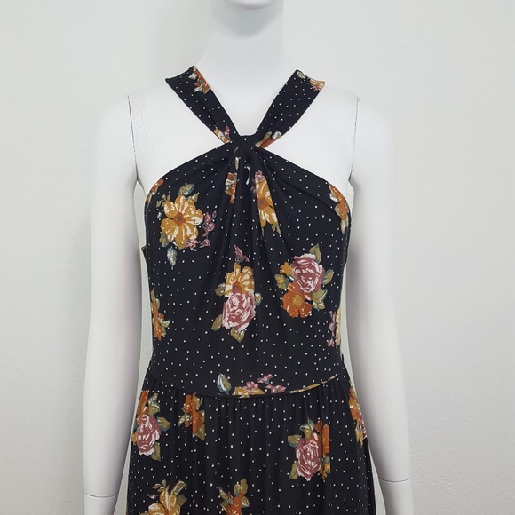 **NFS**{Free People} Floral Polka Dot Maxi Dress M - Picture 3 of 8